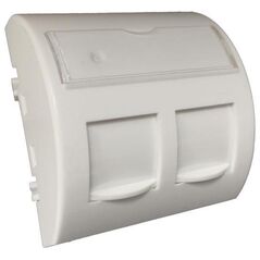Alantec Adapter 45x45 2xRJ45 z klapkami przeciwkurzowymi (wypukły zaokrąglony) ALANTEC - ALANTEC