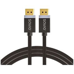Kabel Savio DisplayPort - DisplayPort 1m czarny (CL-165)