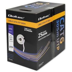 Qoltec Kabel sieciowy Qoltec skrętka UTP | CAT6 | 305m | PCV szary