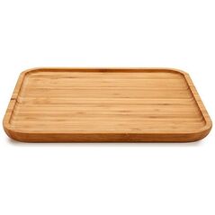 Bigbuy Home Tacka do przekąsek (30 x 1,5 x 30 cm) Bambus