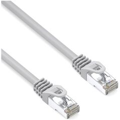 Lsoh S/FTP patchcord, Cat.6a, RJ45 M - RJ45 M, 50 m, podwójnie ekranowany, LSOH, szary, 10 Gb/s economy