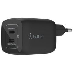 Ładowarka Belkin Podwójna ładowarka cienna 65W USB-C GAN z PPS czarna