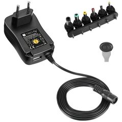 Zasilacz do laptopa Techly Zasilacz sieciowy Techly Uniwersalny Regulowany 3-12V 2.25A 27W USB 5V 1A
