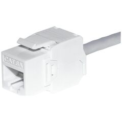 NetRack Moduł keystone Jack RJ45 kat. 6A UTP, beznarzędziowy, biały Netrack