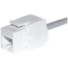 NetRack Moduł keystone Jack RJ45 kat. 5e UTP, beznarzędziowy Netrack, biały