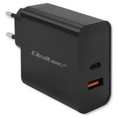 Ładowarka Qoltec Ładowarka Super Quick PD | 1xUSB-C | 1xUSB | 90W | 5-20V | 2.4-4.35A | Czarna