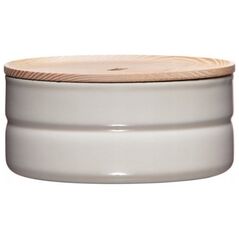 Riess RIESS - Pojemnik kuchenny niski z drewnianą pokrywą 0,6l Light Grey