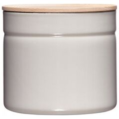 Riess RIESS - Pojemnik kuchenny z drewnianą pokrywą 1,3l Light Grey