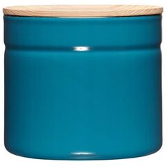 Riess RIESS - Pojemnik kuchenny z drewnianą pokrywą 1,3l Silent Blue