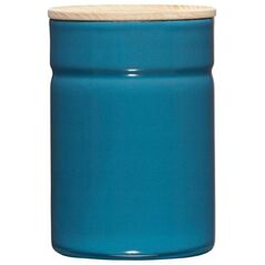 Riess RIESS - Pojemnik kuchenny z drewnianą pokrywą 0,5l Silent Blue