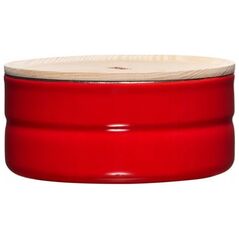 Riess RIESS - Pojemnik kuchenny niski  z drewnianą pokrywą 0,6l Fresh Tomato