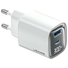 Ładowarka Usams USAMS Ład. siec. CC229 30W GaN USB-C/USB-A Fast Charging XC Series biały/white CC229TC02