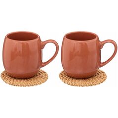 Secret de Gourmet Kubki ceramiczne ALICANTE, 2 sztuki, 300 ml + podstawki