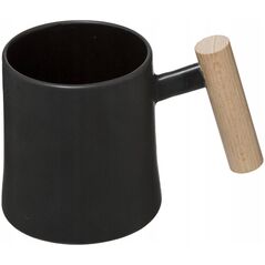 Secret de Gourmet Kubek ceramiczny z drewnianym uchwytem, 370 ml