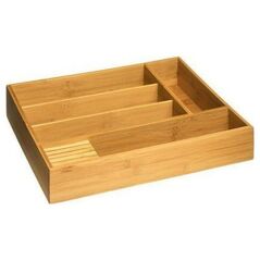 5five Organizer na sztućce bambusowy, 5 przegródek, 38 x 28 cm