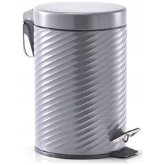 Kosz na śmieci Zeller Kosz łazienkowy 3L, metalowy, kolor szary, ZELLER