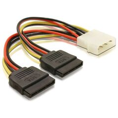 Delock Molex - SATA x2, 0.1m, Wielokolorowy (60102)