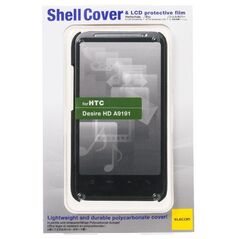 Elecom Shell Cover & folia HTC Desire HD, black 12523