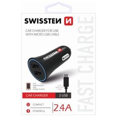 Ładowarka Swissten Car Charger 2x USB-A 2.4 A  (20110900)