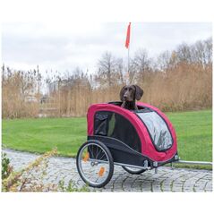 Trixie Przyczepa do roweru  58 × 52 × 79 cm czerwono/czarna do 30kg