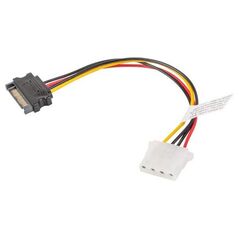 Lanberg Molex - SATA, 0.15m, Wielokolorowy (CA-SAHD-10CU-0015)