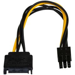 Akyga SATA 15-pin - PCIe 6-pin, 0.15m, Żółty (AK-CA-30)
