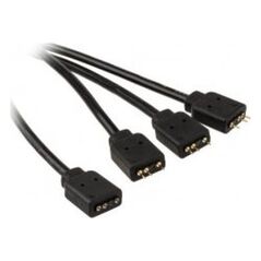 Akasa 3-pin - 3-pin x3, 0.5m, Czarny (MOLE-055)