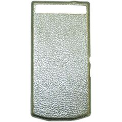 Blackberry Etui Porsche Design Leather Battery Door Cover P9982 grain silver