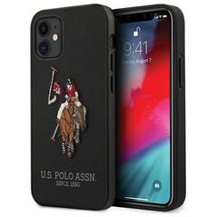 U.S. Polo Assn US Polo USHCP12SPUGFLBK iPhone 12 mini 5,4 czarny/black Polo Embroidery Collection