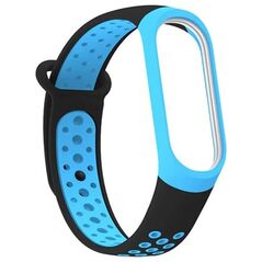 Beline Beline pasek Mi Band 3/4 design czarno-niebieski/black-blue