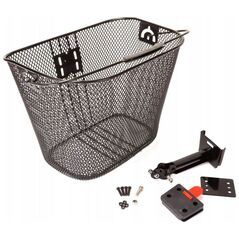 Romet Koszyk na wspornik kier. HQ-205 metalowy/metalowy klip-wysięg/ 34x25x26 czarny