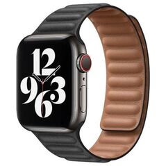 Strado Pasek skórzany opaska do Apple Watch 7 45mm (Czarny) uniwersalny