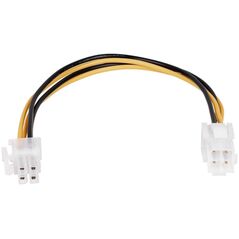 Akyga ATX/EPS 4-pin - ATX/EPS 4-pin, 0.23m, Czarno-żółty (AK-CA-78)