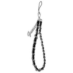 Guess Guess zawieszka GUSTSASSK Phone Strap czarny/black Chain Metal Logo Charm