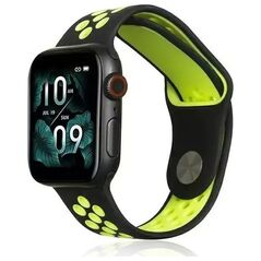 Pasek do smartwatcha Beline Sport Silicone do Apple Watch 42/44/45/49mm czarno-limonkowy black/lime