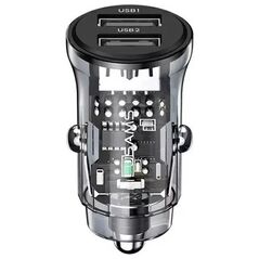 Ładowarka Usams Ładowarka samochodowa USAMS C31 3A 2xUSB-A Fast Charge czarny/black CC162CC01