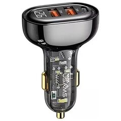 Ładowarka Usams Ładowarka samochodowa USAMS 2xUSB+1xUSB-C 80W Fast Charge czarny/black (US-CC159)