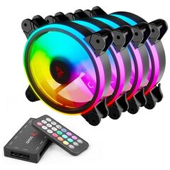 Wentylator Savio FAN-01 ARGB Czarny 4-pack + Hub + Pilot (SAVGFAN-01)
