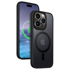 Crong Etui Hybrid Frost MAG Cover iPhone 15 Pro MagSafe Czarne