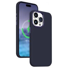 Crong Etui Color Cover LUX Magnetic iPhone 15 Pro Max MagSafe Granatowe