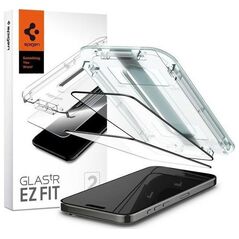 Spigen Spigen Glass tR EZ Fit 2 Pack, FC Black - iPhone 15 Pro