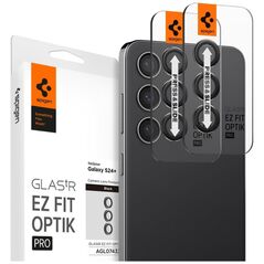 Spigen Spigen Glass tR EZ Fit Optik Pro 2 Pack, black - Samsung Galaxy S24+
