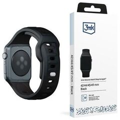 3MK 42/44/45/49 mm Black - 3mk Silicone Watch Strap for Apple