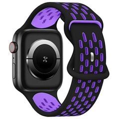 Beline Beline pasek Apple Watch New Sport Silicone 42/44/45/49mm czarno-fioletowy  black/purple box