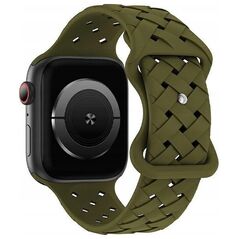 Beline Beline pasek Apple Watch Silicone Woven 42/44/45/49mm oliwkowy /oliver box