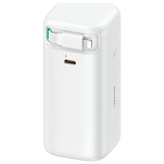 Powerbank Usams USAMS Powerbank ze zwijanym kablem Retractable Lightning 18000 mAh PD45W Fast Charge XMF Series biały/white 20KCD21702 (US-CD217)