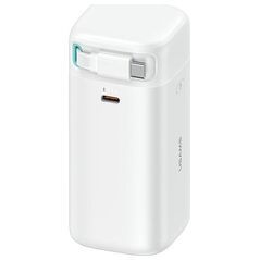 Powerbank Usams USAMS Powerbank ze zwijanym kablem USB-C Retractable 18000 mAh PD45W Fast Charge XMF Series biały/white 20KCD21602 (US-CD216)