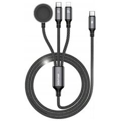 Awei AWEI kabel W23 3w1 usb-c/lightning/watch 100W/10W/2.5W czarny/black