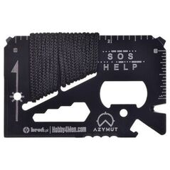 Azymut Multitool AZYMUT TOOL CARD karta wielofunkcyjna - 13 narzędzi + etui, 85/53 mm (H-O200930TC)