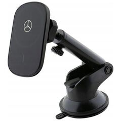 Mercedes Mercedes Silver Star MagSafe - Magnetyczny uchwyt samochodowy z ładowaniem bezprzewodowym 15W (czarny)
